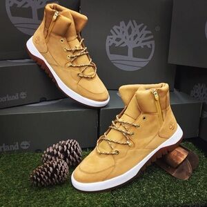Timberland Men's Brown Supaway Side Zip Boots 'Wheat Nubuck' size 10